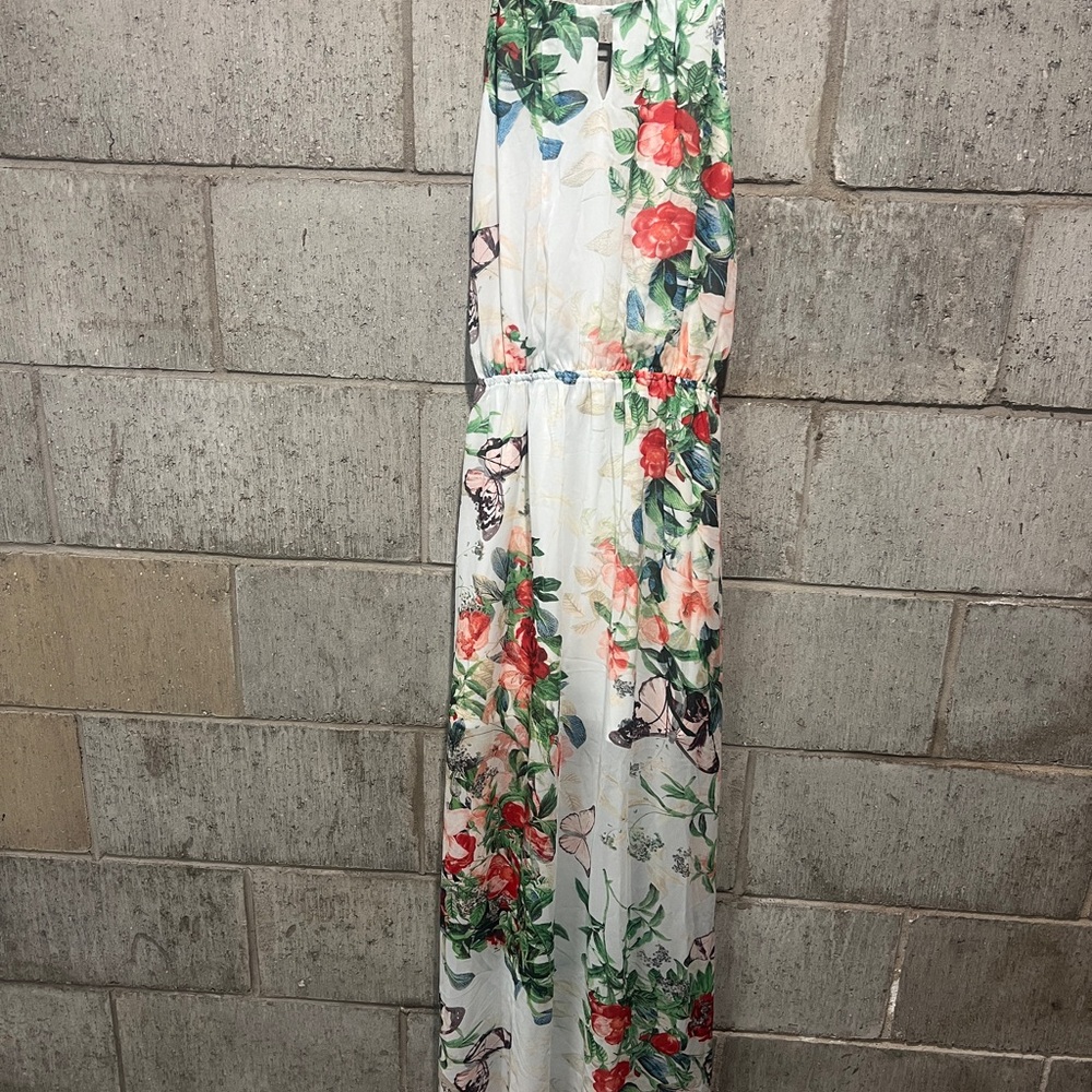 Fate Green Leaf Print Dress